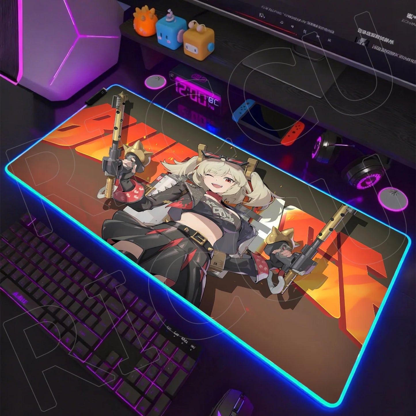 ZZZ RGB LED Gaming Mouse Pad
