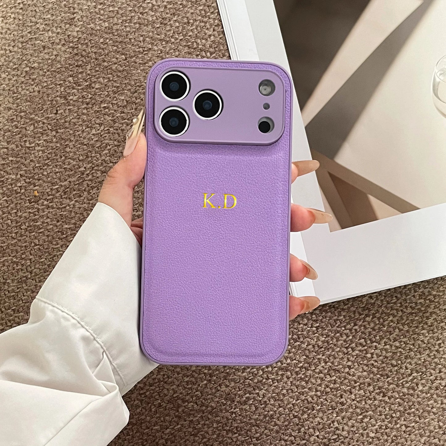 The Monogram Series: Custom Gold Foil Engraved Leather Case