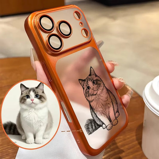 The Bespoke Portrait: Custom Line Art Frosted Case