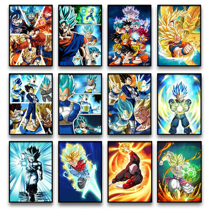 Dragon Ball Anime Poster – Goku, Vegeta & More | Canvas Wall Art