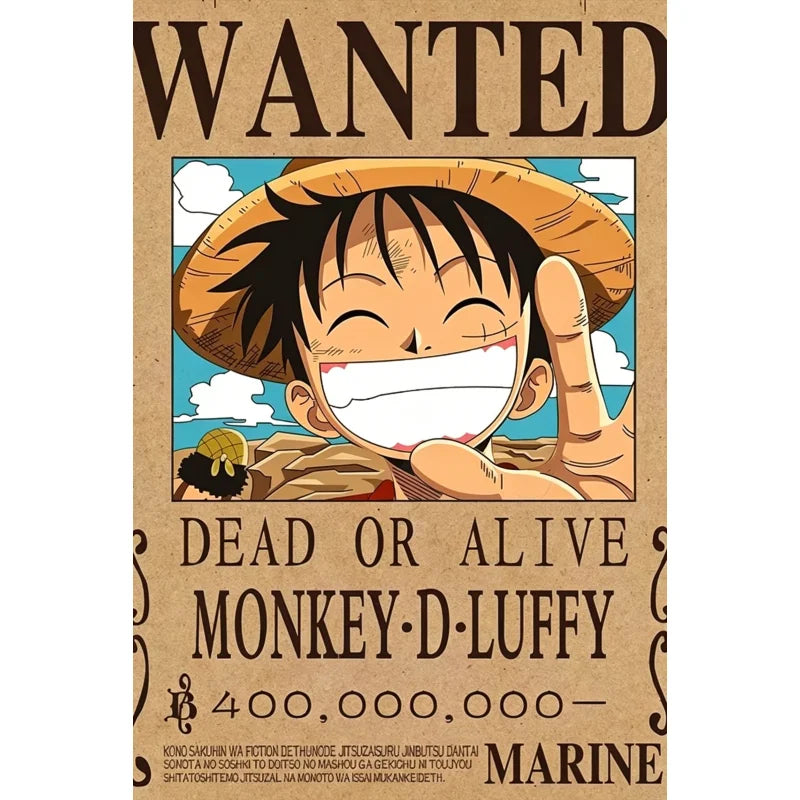 One Piece Anime Canvas Poster – Luffy & Zoro Wall Art