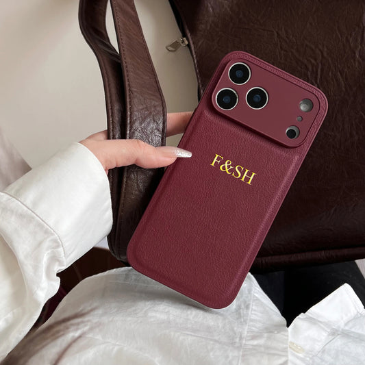 The Monogram Series: Custom Gold Foil Engraved Leather Case