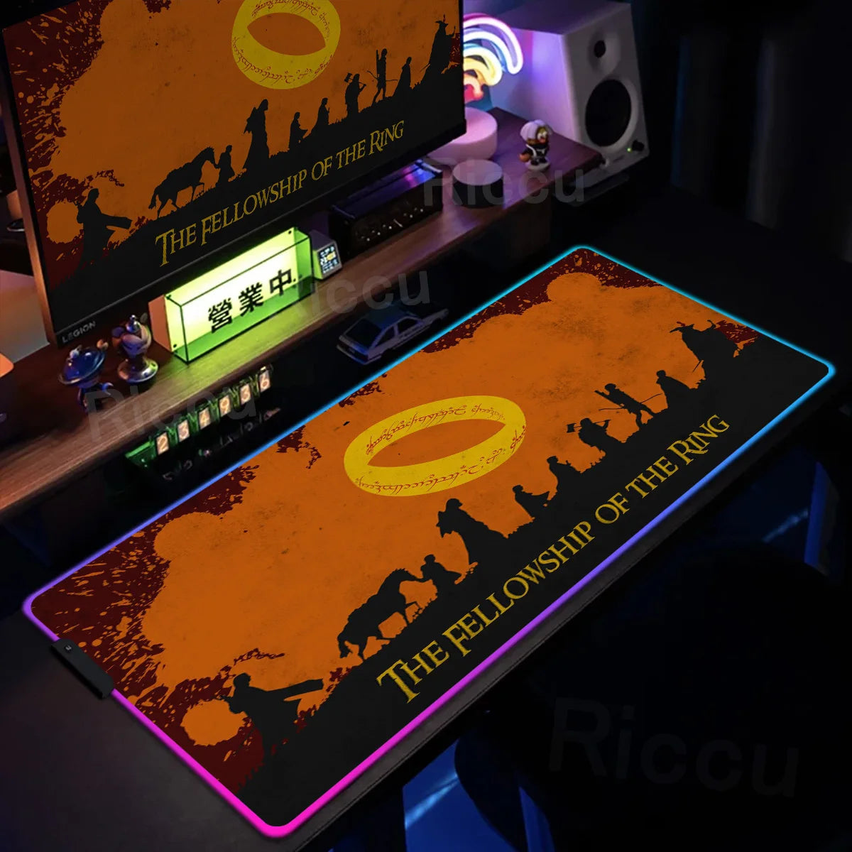 Kingdom Edition: XXL RGB Extended Gaming Desk Mat with Custom LED Lighting