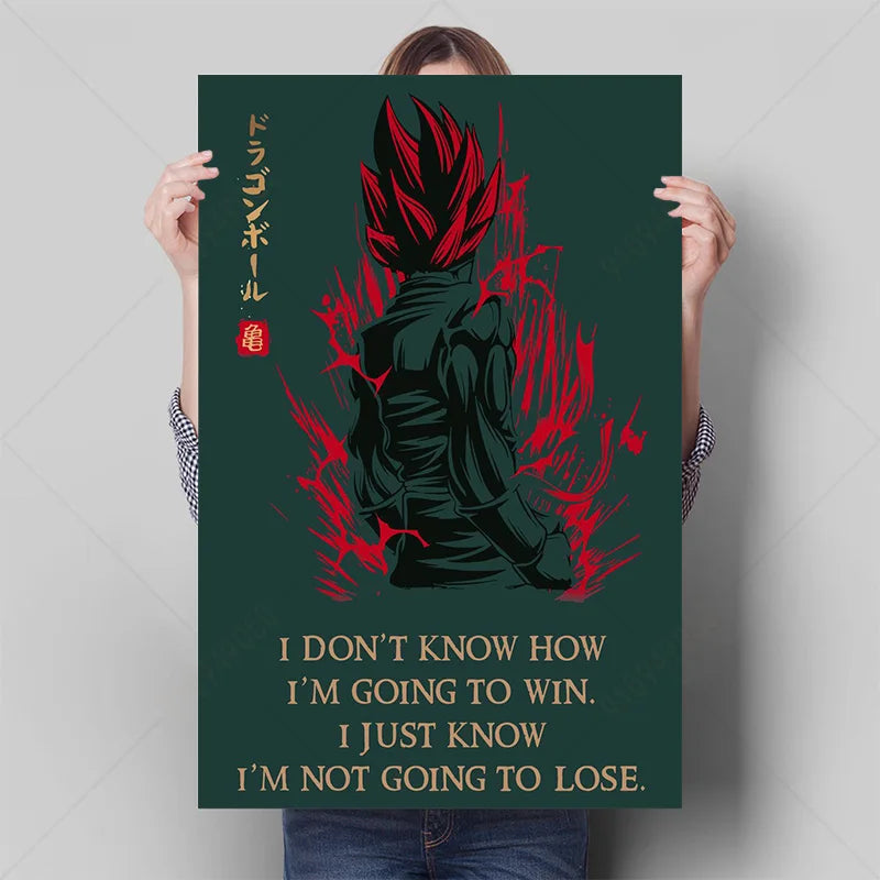Dragon Ball Z Anime Canvas Poster – Goku & Vegeta Wall Art