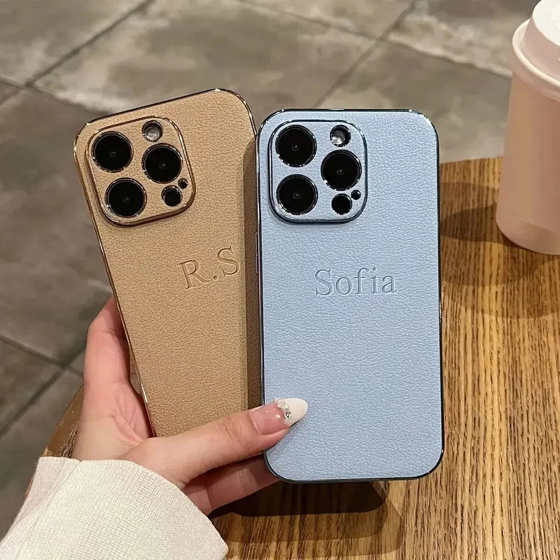 The Monogram Series: Custom Leather Plated Case