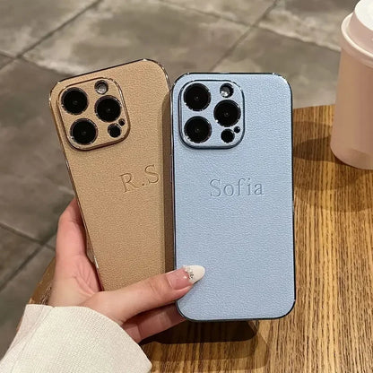 The Monogram Series: Custom Leather Plated Case