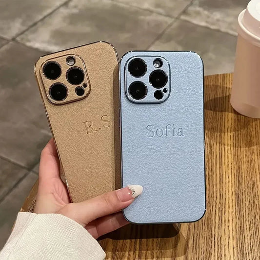 The Monogram Series: Custom Leather Plated Case
