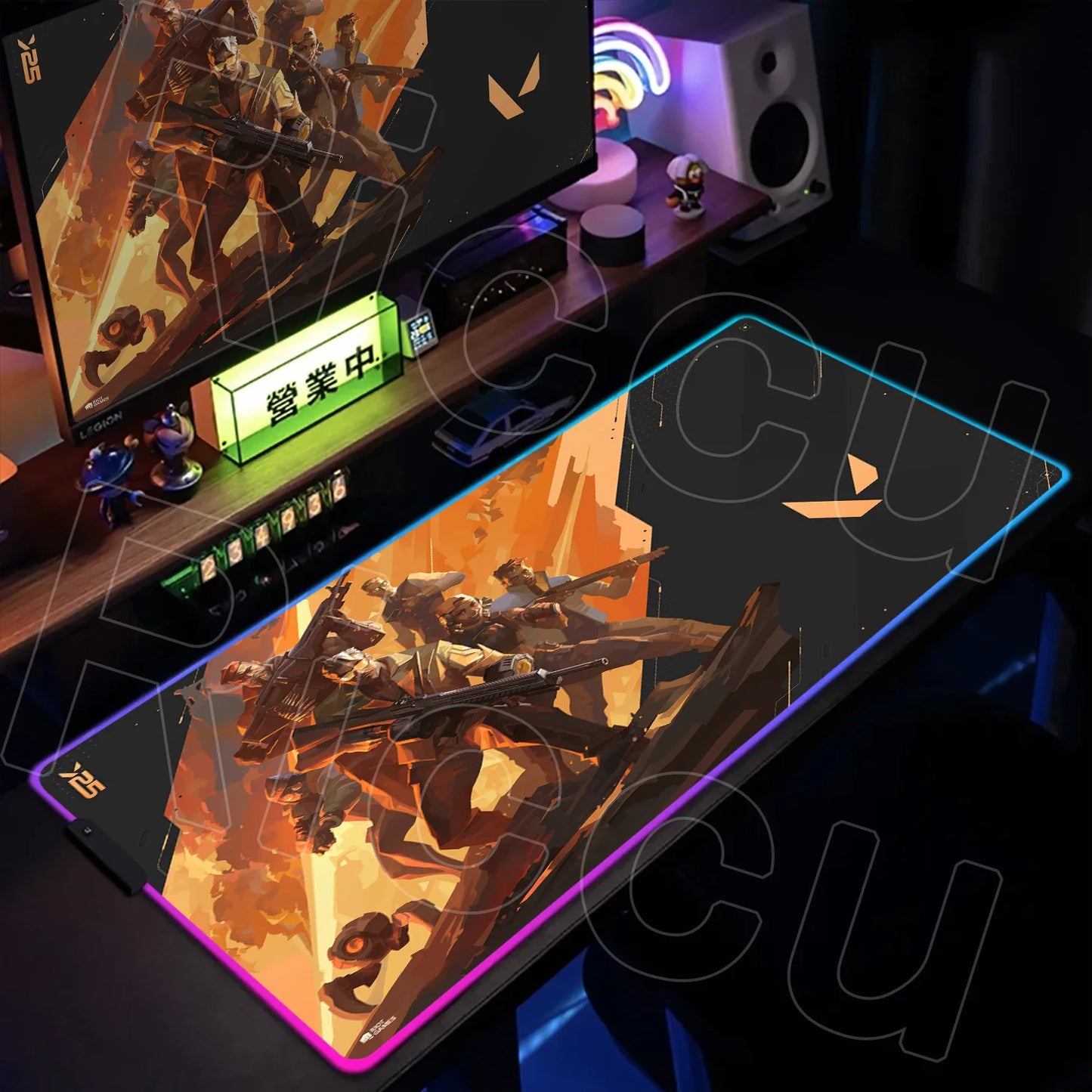 The Lumina Series: Premium RGB Valorant Gaming Desk Mat
