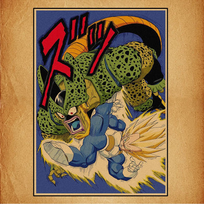 Dragon Ball Anime Canvas Poster – Goku, Vegeta & More
