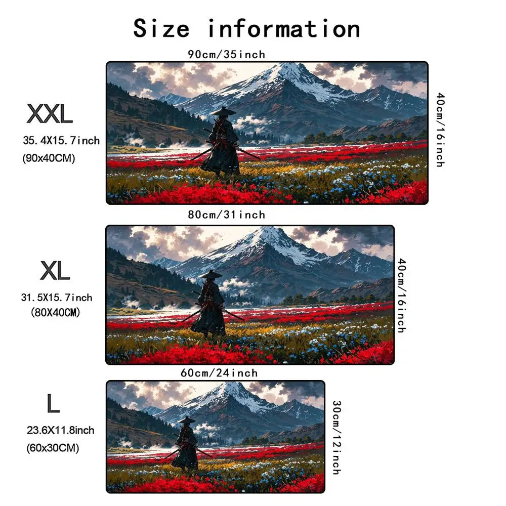 Samurai Warrior XXL Gaming Mouse Pad – Non-Slip Desk Mat