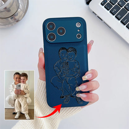 The Engraved Portrait: Custom Line Art Case