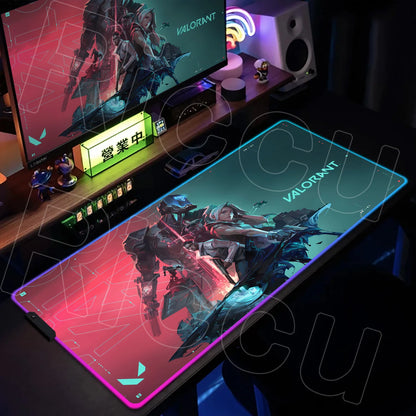 The Lumina Series: Premium RGB Valorant Gaming Desk Mat