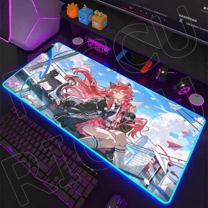 NTE Edition: RGB Extended Gaming Desk Mat with Custom LED Lighting