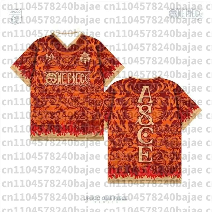 One Piece Luffy Anime Baseball Jersey Tee