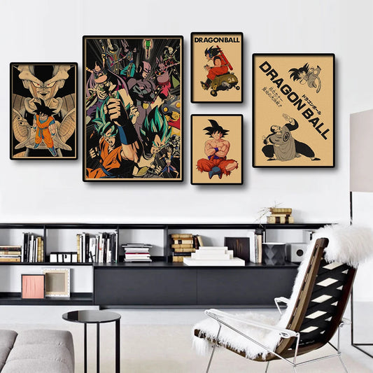 Dragon Ball Anime Canvas Poster – Goku, Vegeta & More