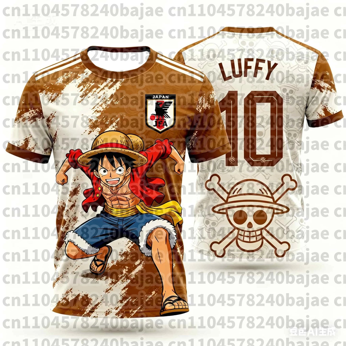 One Piece Luffy Anime Football Jersey