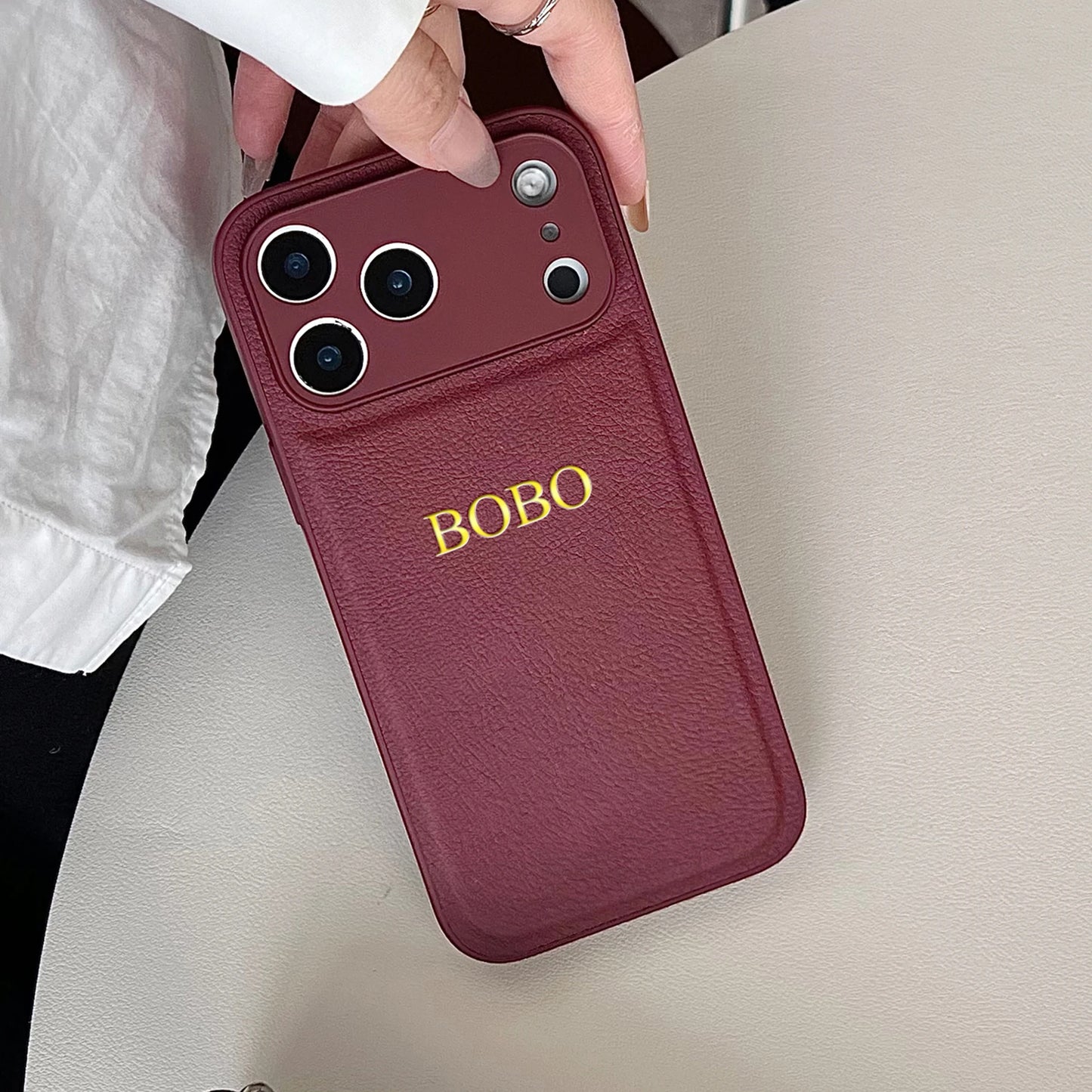 The Monogram Series: Custom Gold Foil Engraved Leather Case