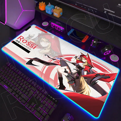 Knights Edition: RGB Extended Gaming Desk Mat with Custom LED Lighting
