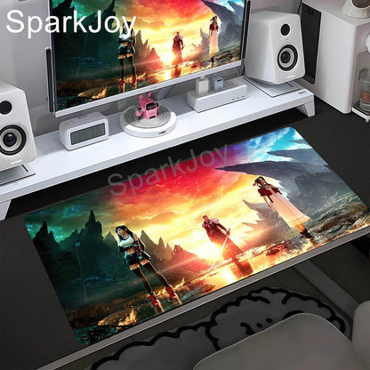 Anime Gaming Mouse Pad XXL - Large Desk Mat with Stitched Edges