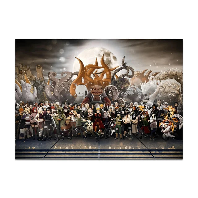 Naruto & Dragon Ball Anime Poster – HD Canvas Wall Art