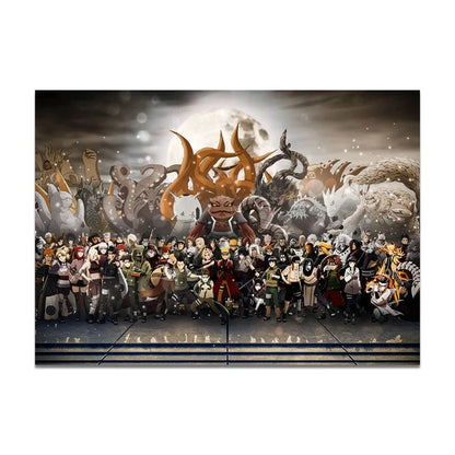 Naruto & Dragon Ball Anime Poster – HD Canvas Wall Art