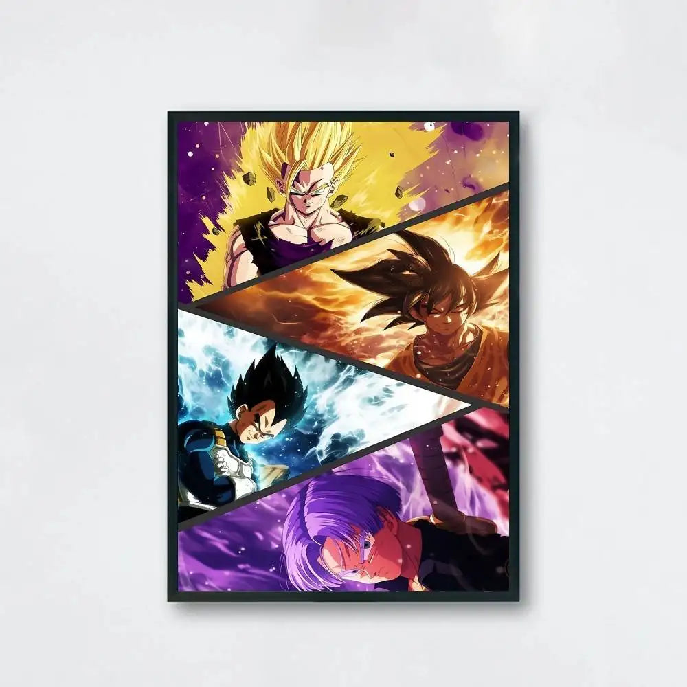 Dragon Ball Anime Canvas Poster – Goku & Vegeta Wall Art