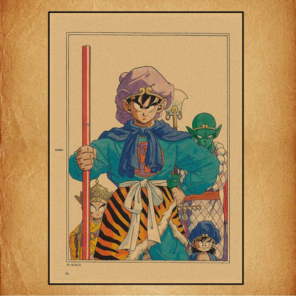 Dragon Ball Anime Canvas Poster – Goku, Vegeta & More