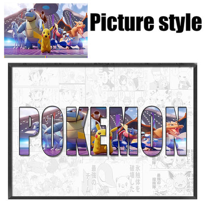 Pokémon Pikachu Custom Name Poster – Anime Canvas Wall Art