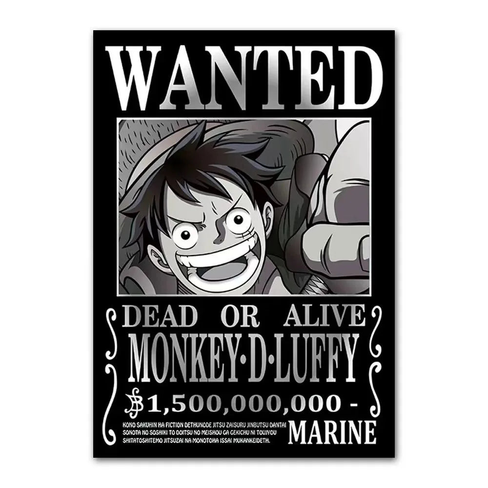 One Piece Anime Canvas Poster – Luffy & Characters Wall Art