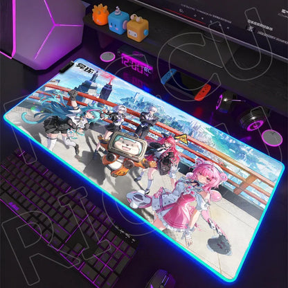 NTE Edition: RGB Extended Gaming Desk Mat with Custom LED Lighting
