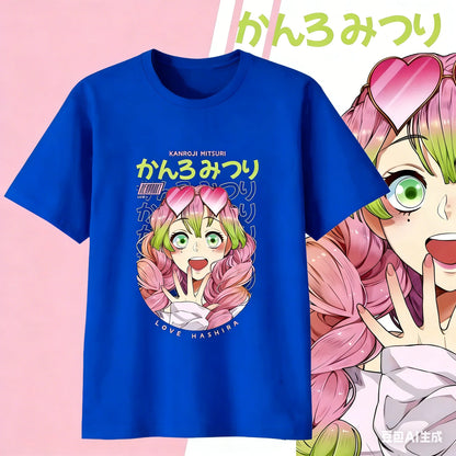 Demon Slayer Mitsuri Cosplay Tee – Premium Cotton Anime T-Shirt