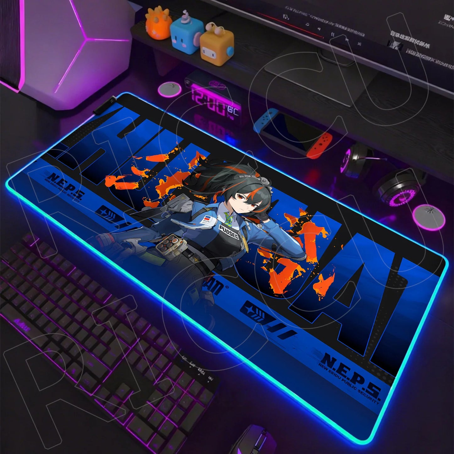 ZZZ RGB LED Gaming Mouse Pad