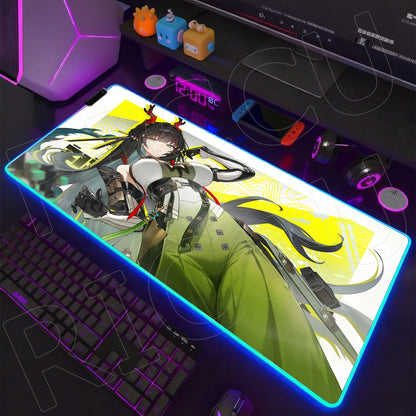RGB LED Gaming Mouse Pad – Anime Desk Mat