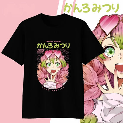 Demon Slayer Mitsuri Cosplay Tee – Premium Cotton Anime T-Shirt