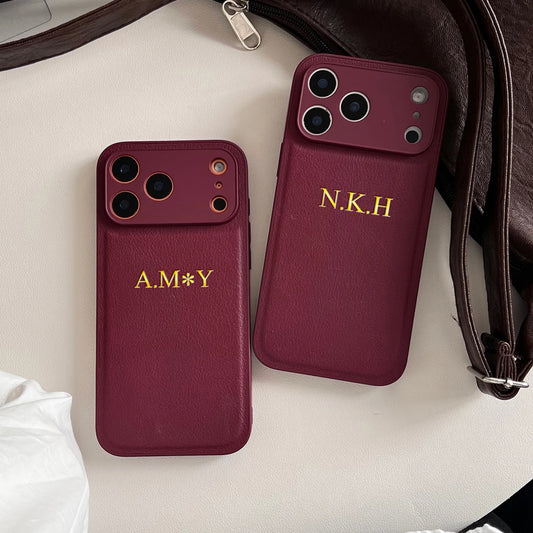 The Monogram Series: Custom Gold Foil Engraved Leather Case
