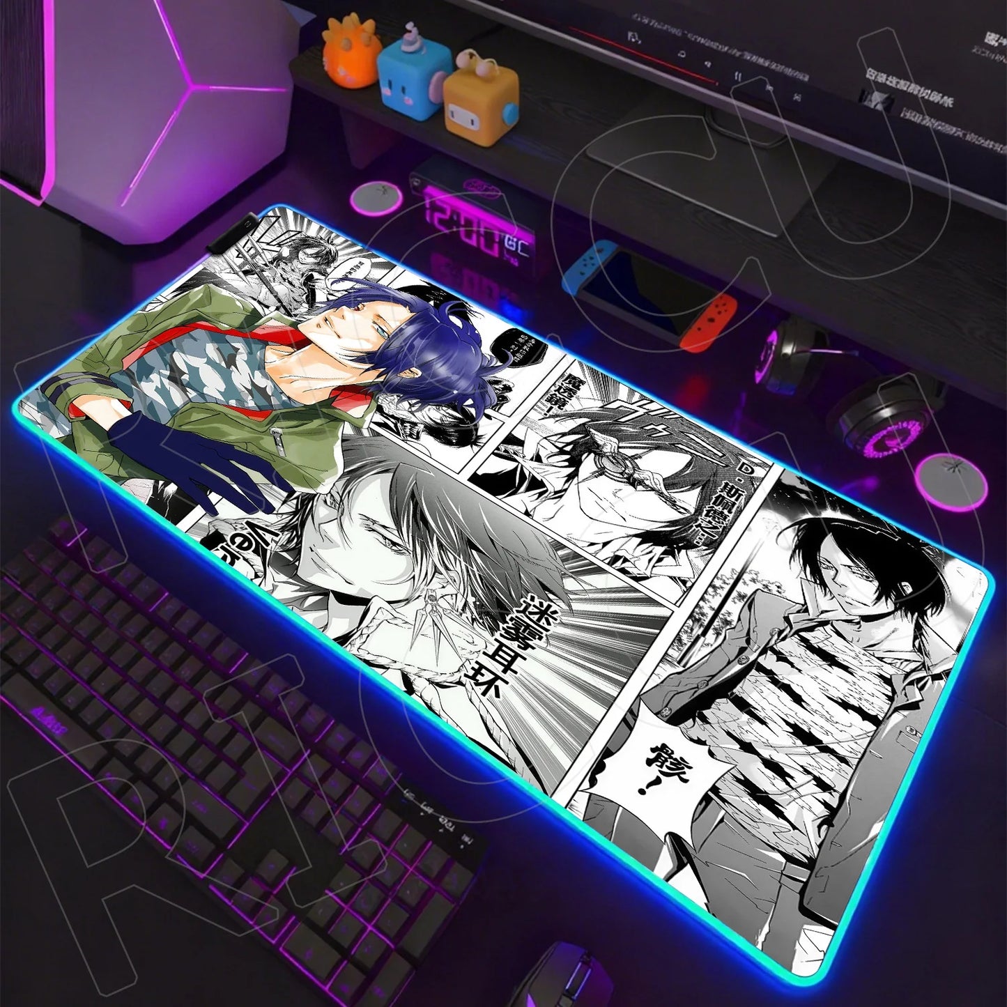 RGB LED Gaming Mouse Pad – XXL Anime Desk Mat with HD Printing