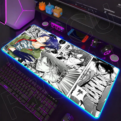 RGB LED Gaming Mouse Pad – XXL Anime Desk Mat with HD Printing