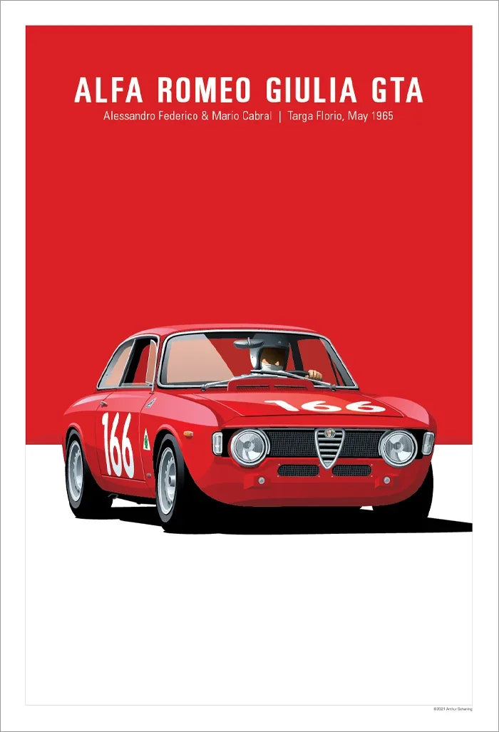The Heritage Garage Series: Retro Racing GTR Canvas Art