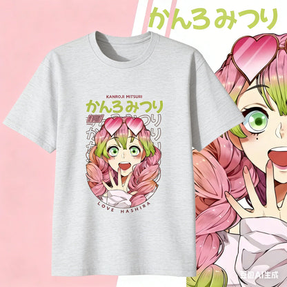 Demon Slayer Mitsuri Cosplay Tee – Premium Cotton Anime T-Shirt