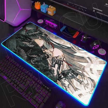 RGB LED Gaming Mouse Pad – Anime Desk Mat