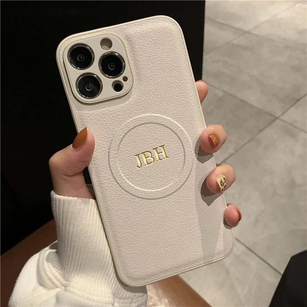 The Monogram Series: Magnetic Custom Leather Case