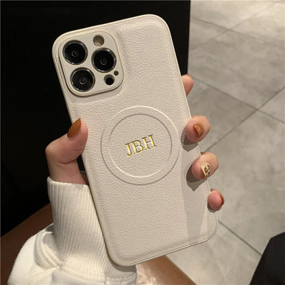 The Monogram Series: Magnetic Custom Leather Case