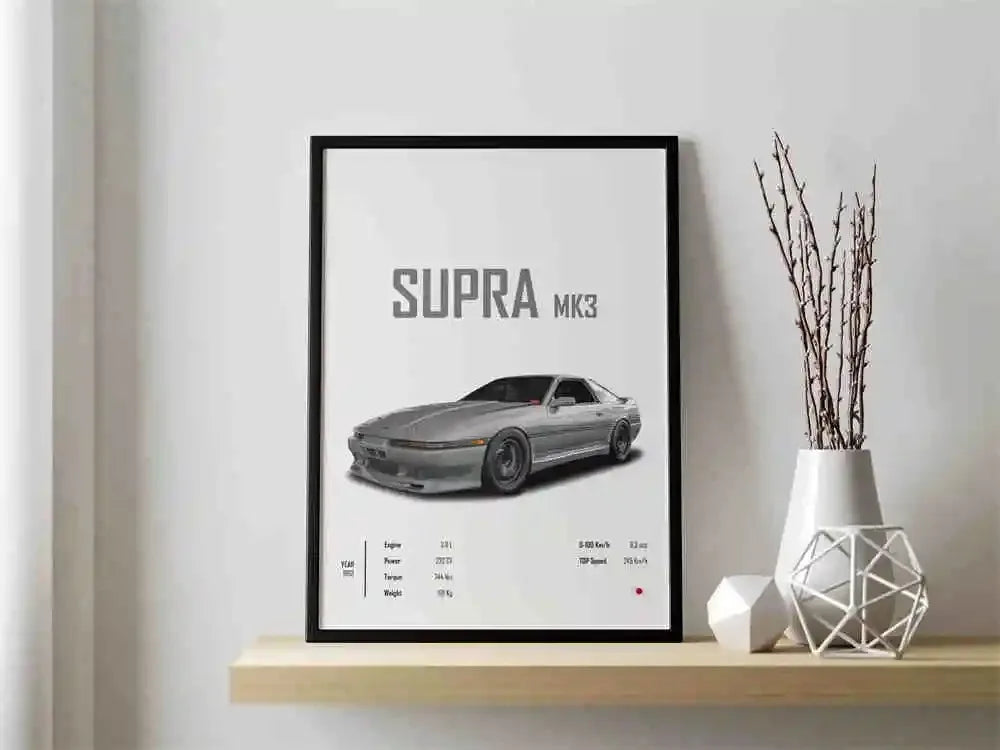 The JDM Legends Collection: Retro Supercar Canvas Art