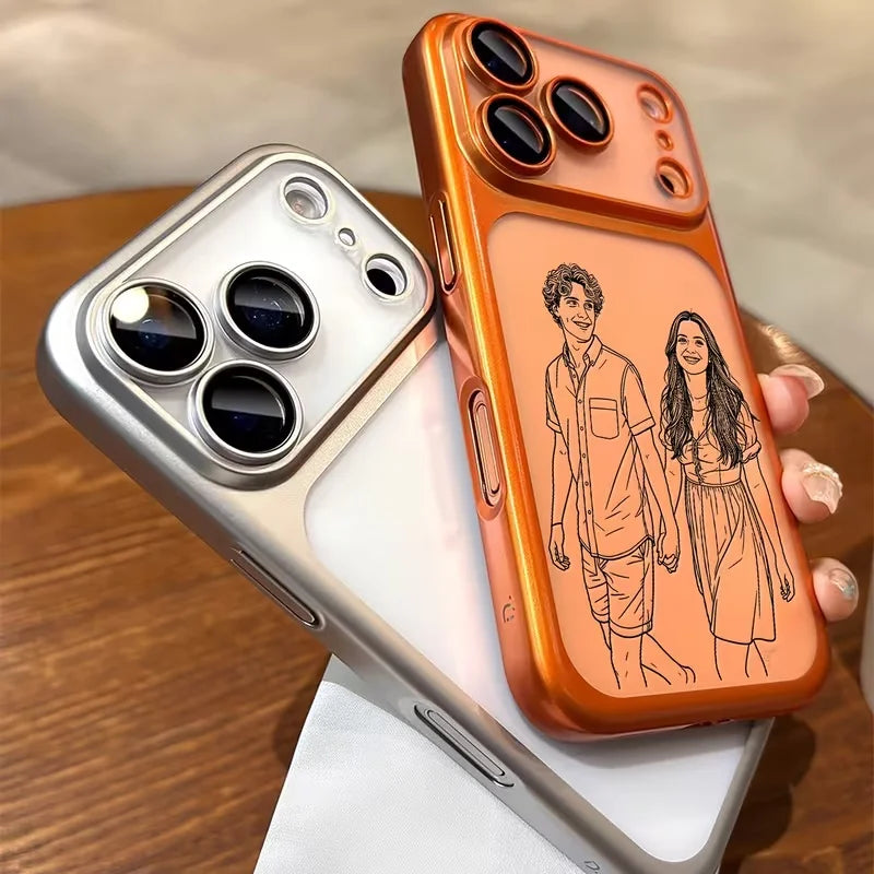 The Bespoke Portrait: Custom Line Art Frosted Case