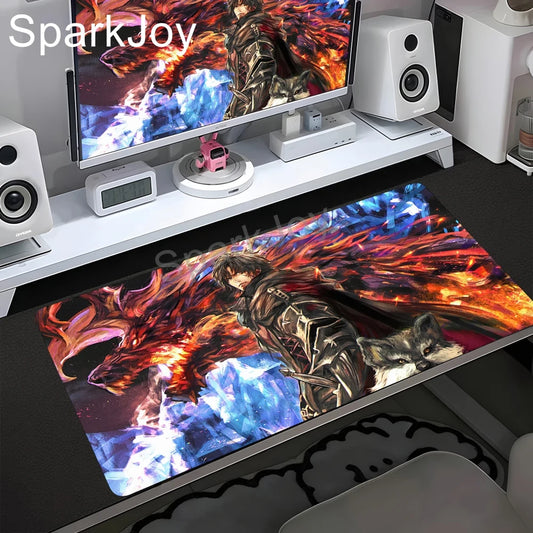 Anime Gaming Mouse Pad XXL - Large Desk Mat with Stitched Edges