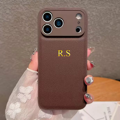 The Monogram Series: Custom Gold Foil Engraved Leather Case