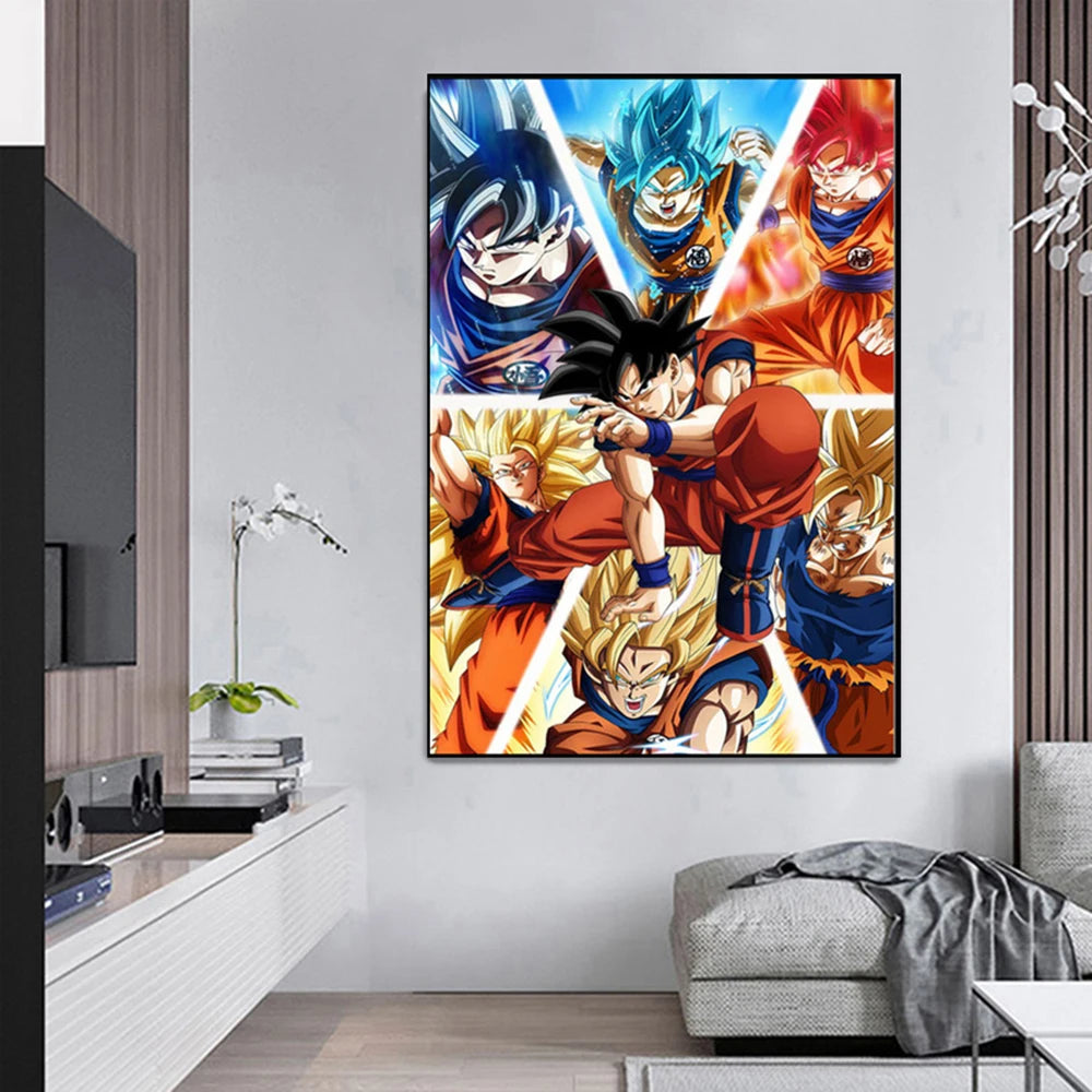 Dragon Ball Anime Poster – Goku, Vegeta & More | Canvas Wall Art