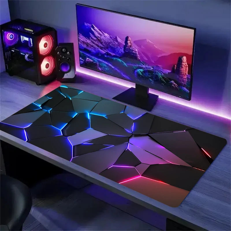 Geometric 3D Mouse Pad – XXL Non-Slip Gaming & Office Desk Mat