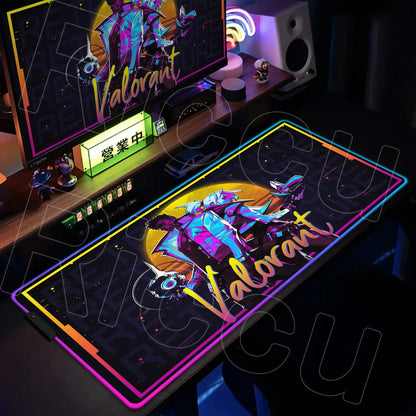 The Lumina Series: Premium RGB Valorant Gaming Desk Mat