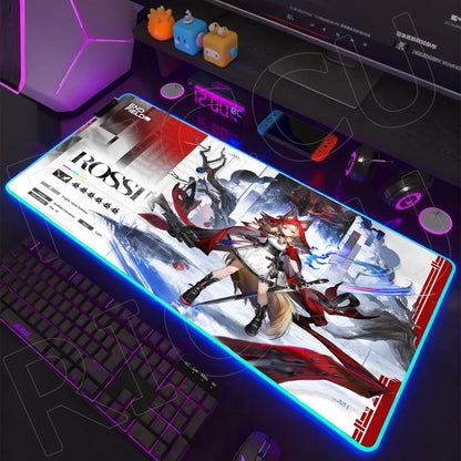 Knights Edition: RGB Extended Gaming Desk Mat with Custom LED Lighting